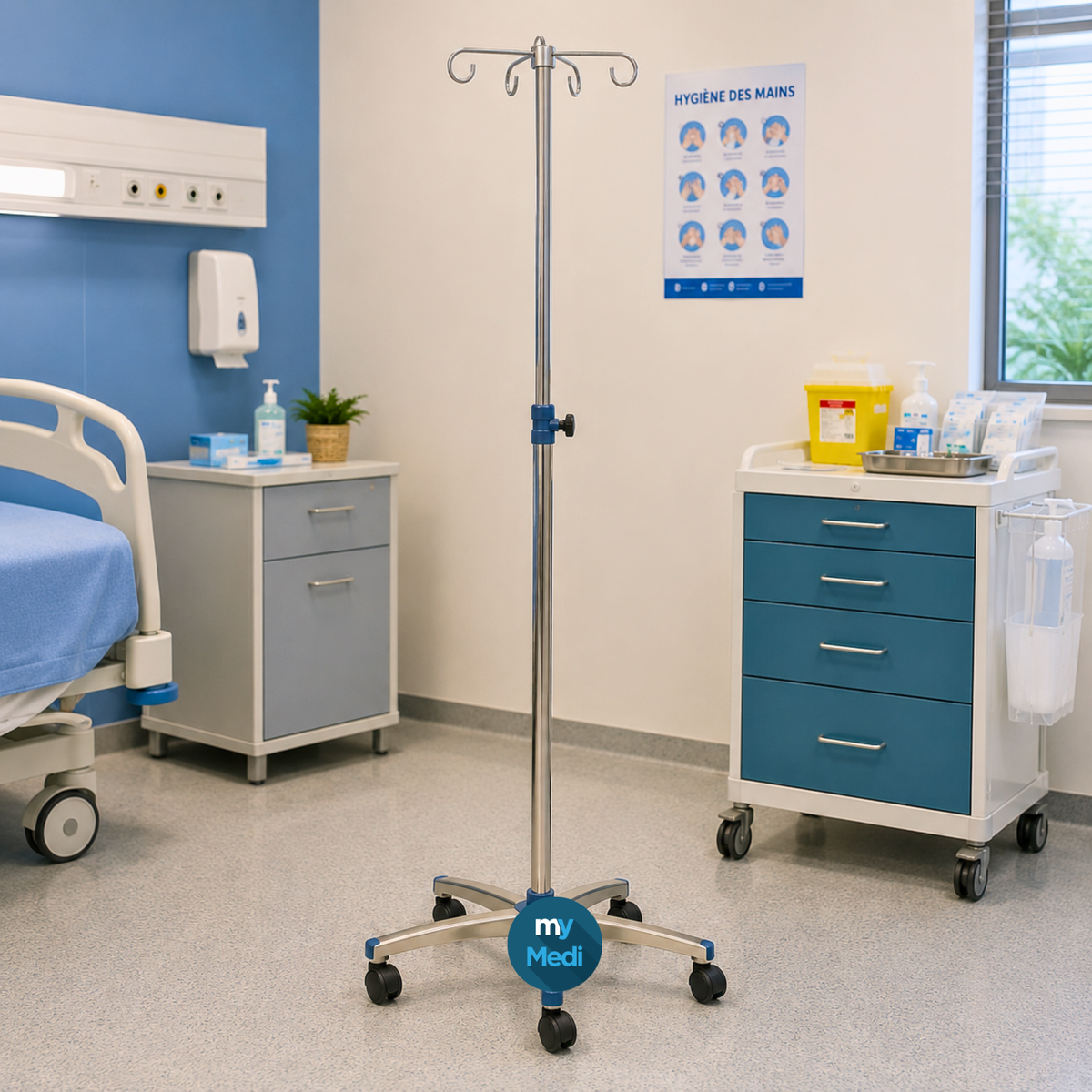 Pieds à perfusion pour infirmiers