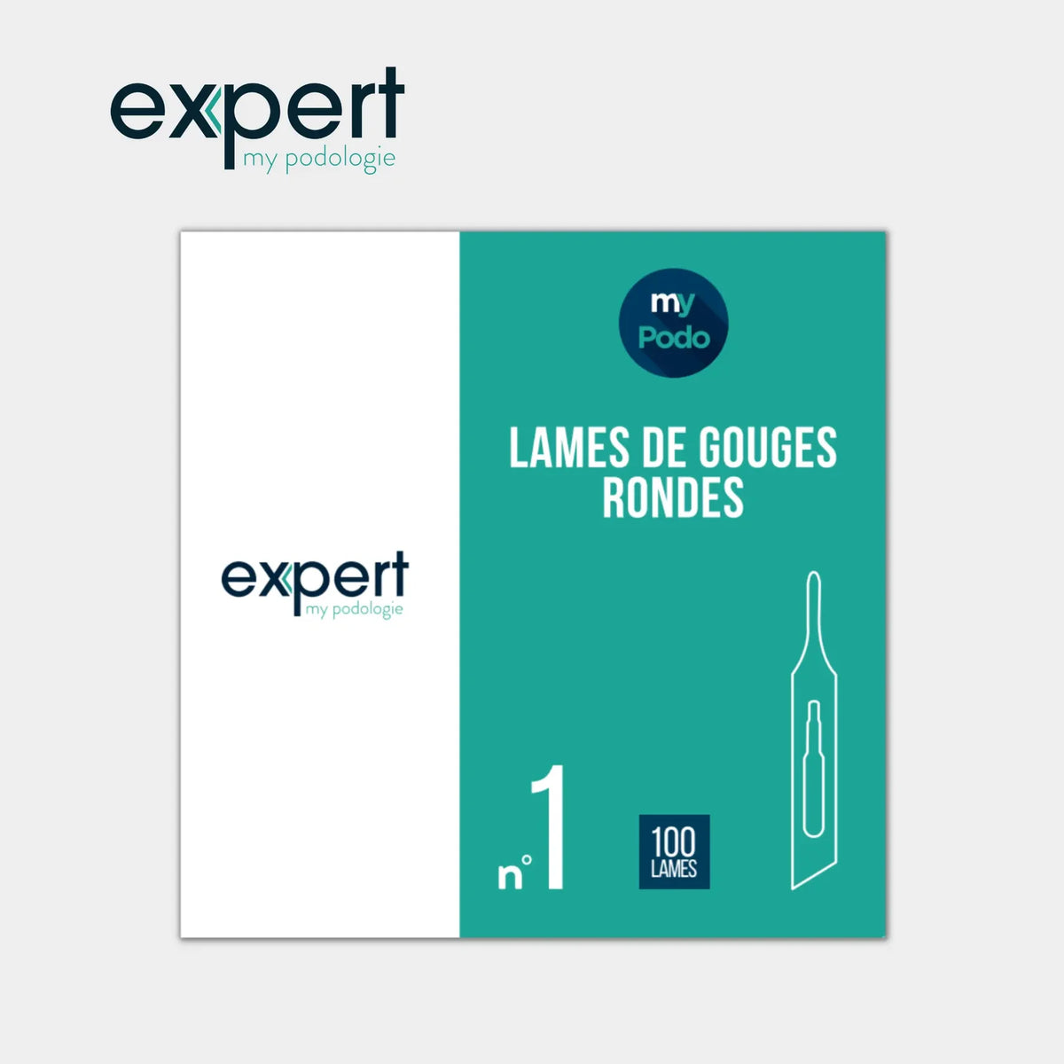 100 Lames de gouges stériles - Rondes - Expert by My Podologie - My Médical