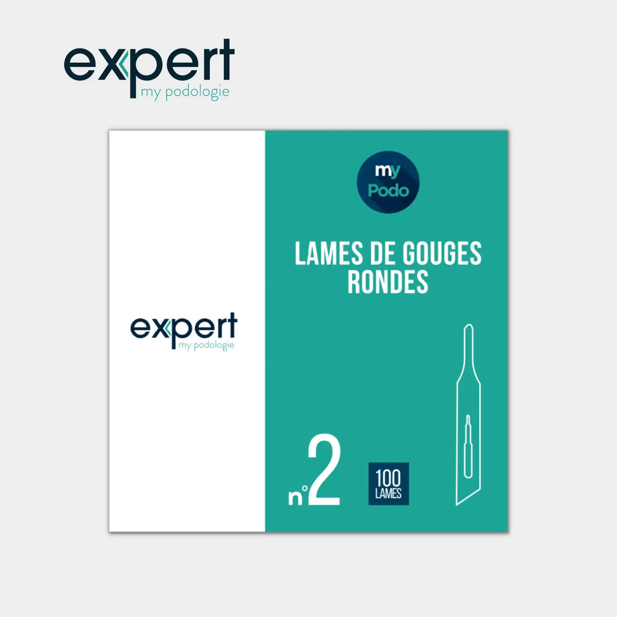 100 Lames de gouges stériles - Rondes - Expert by My Podologie - My Médical