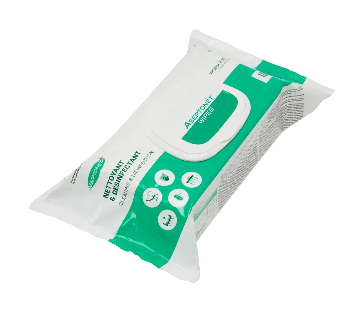 100 Lingettes désinfectantes épaisses - Aseptonet - My Médical
