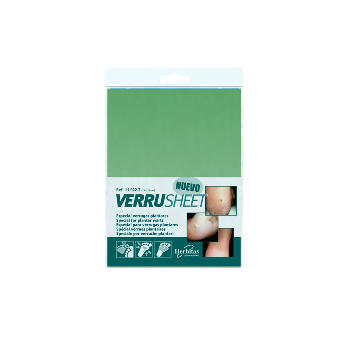 Verrusheet - Plaque de bandage adhésif - 15 cm x 20 cm