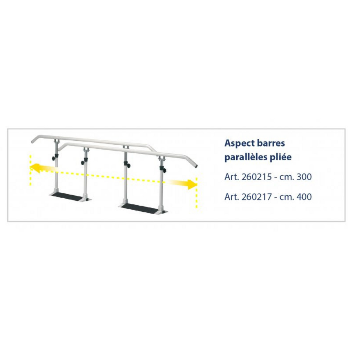 Barres Parallèles Pliables Easy Click - 2 dimensions - Ferrox - My Médical