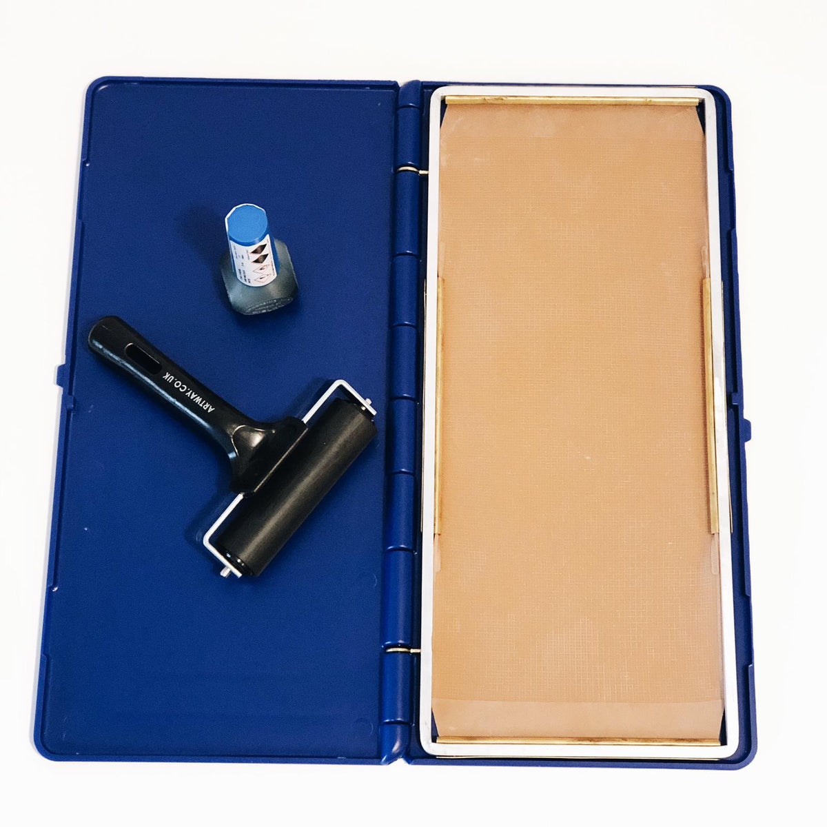Kit pour prise d'empreinte - 1 podographe + 1 encre bleue + 1 rouleau encreur - My Médical