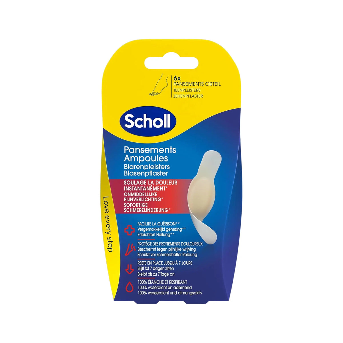 6 Pansements Hydrocolloïdes Orteils - Scholl Scholl 