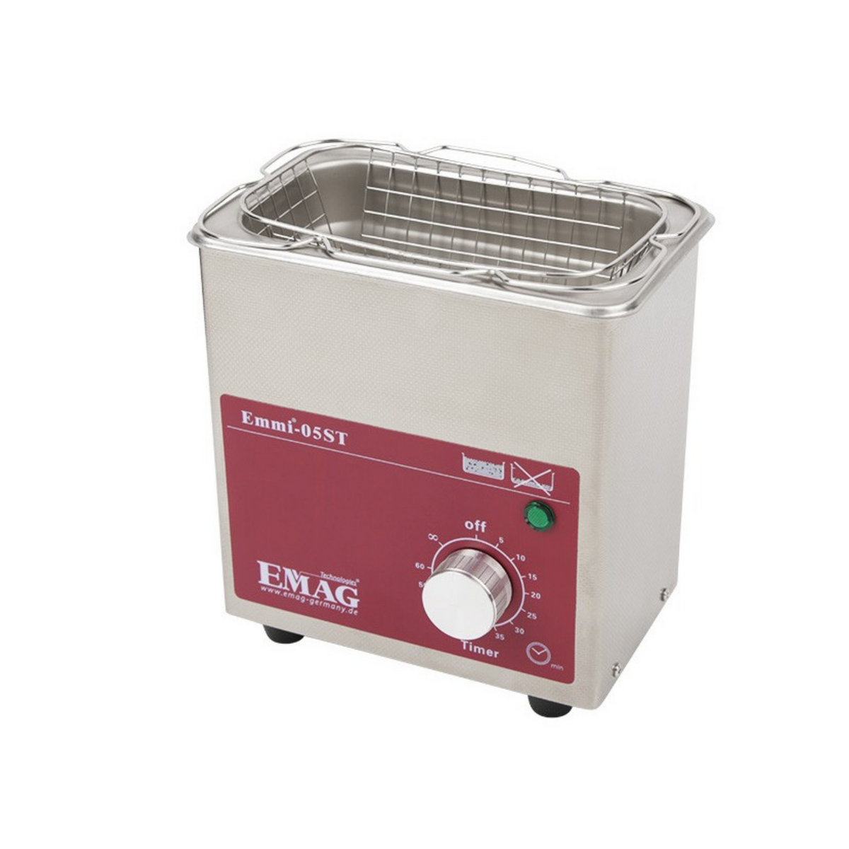 Nettoyeur à ultrasons tout en inox 0,5L - Emmi-05ST