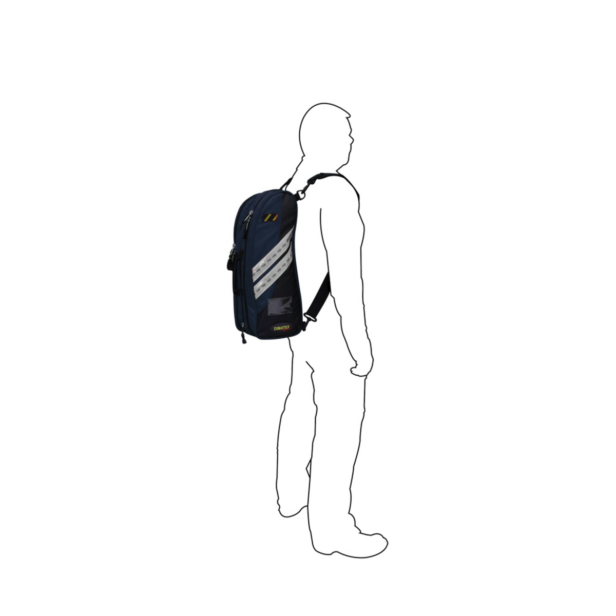 Sac d'intervention 19 litres TANDEM - Rouge ou bleu - DIMATEX 