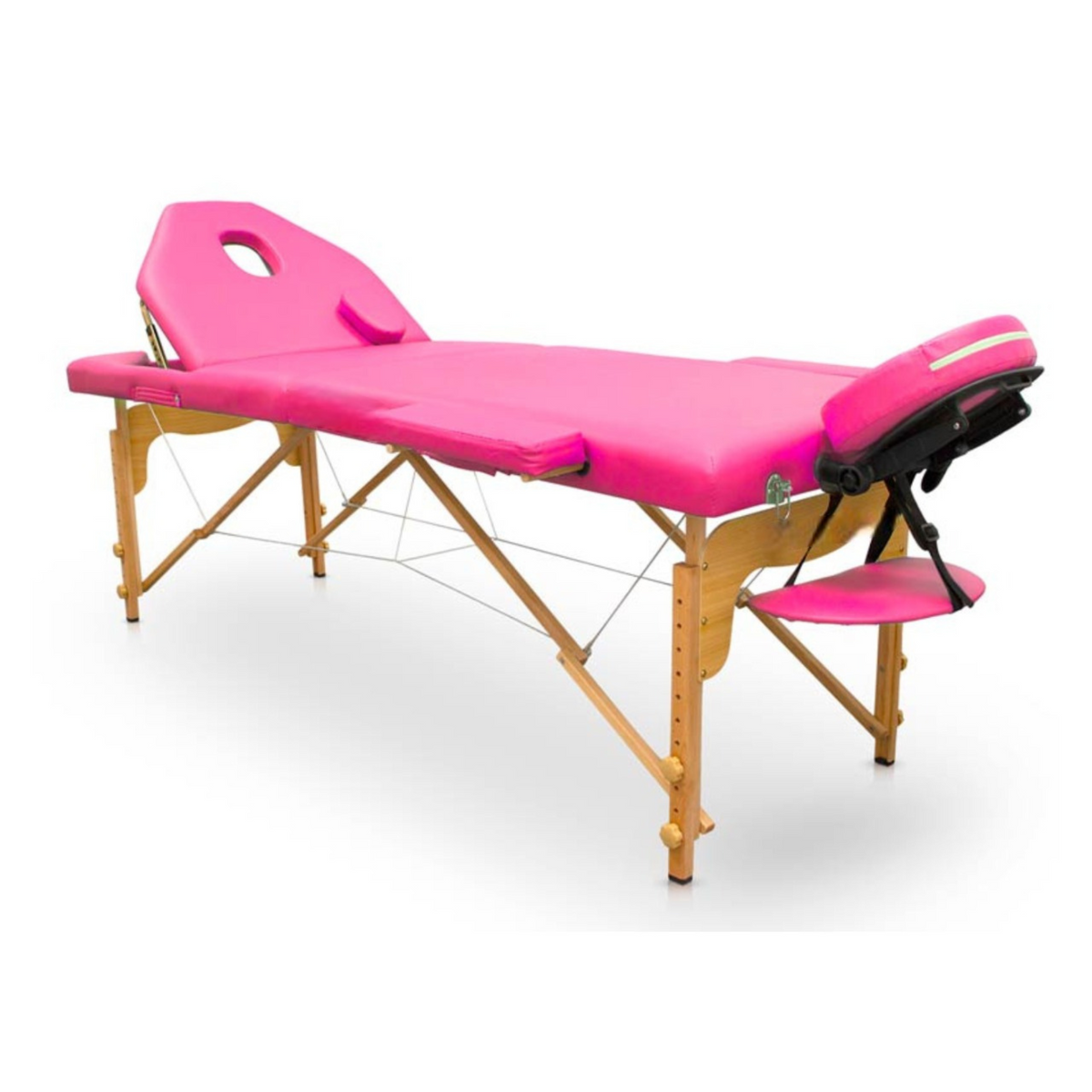 Table de massage pliante en bois 194 x 70 cm avec dossier inclinable - 7 coloris