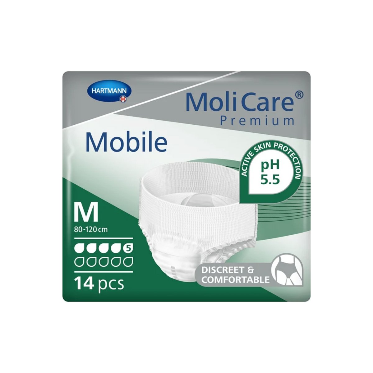 Slip Molicare Premium Mobile - 5 gouttes - 4 tailles - Hartmann