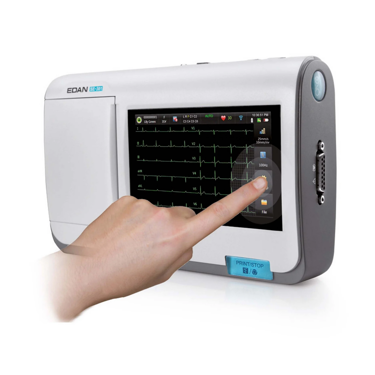 Électrocardiographe 3 Pistes Tactile SE-301 - EDAN - My Médical