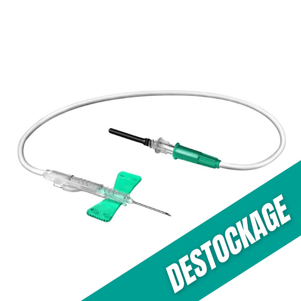 Unité de Prélèvement MIRAGE  25 G - 0,5X20mm - Tub 300mm Sécurité + Adaptateur - 50 pièces // Destockage 
