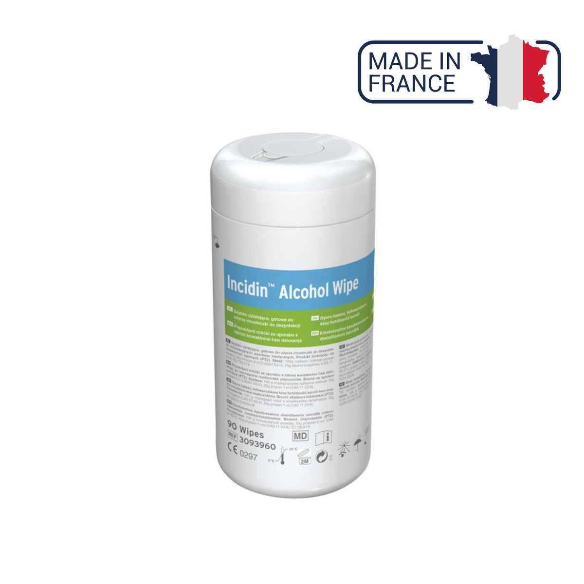 90 Lingettes Désinfectantes Incidin Alcohol Wipes - Boîte ou recharge - Ecolab by Anios - My Médical