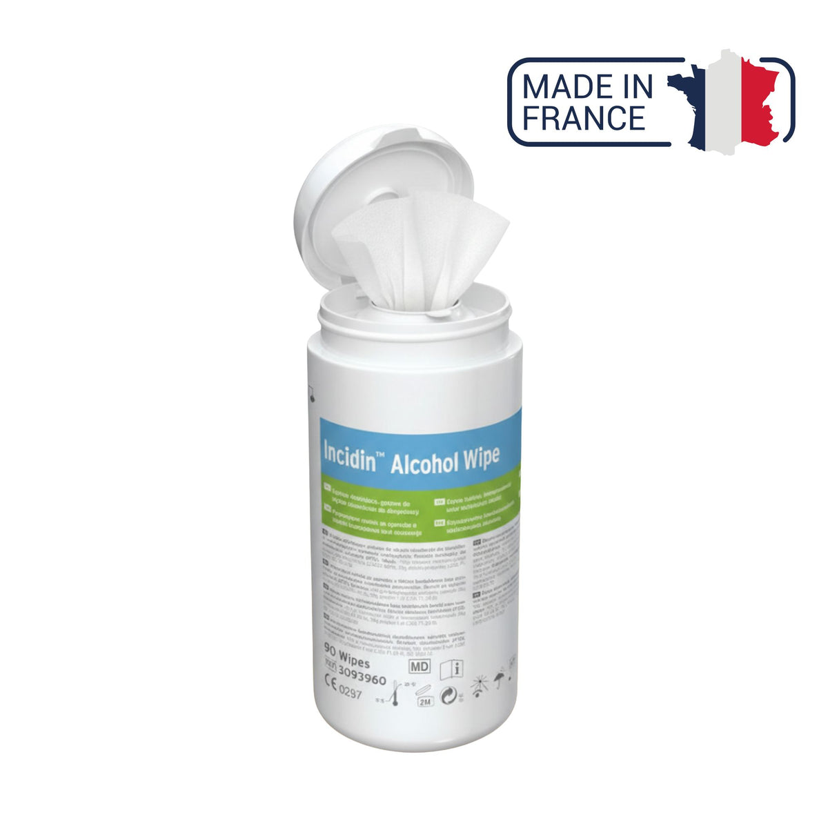 90 Lingettes Désinfectantes Incidin Alcohol Wipes - Boîte ou recharge - Ecolab by Anios - My Médical