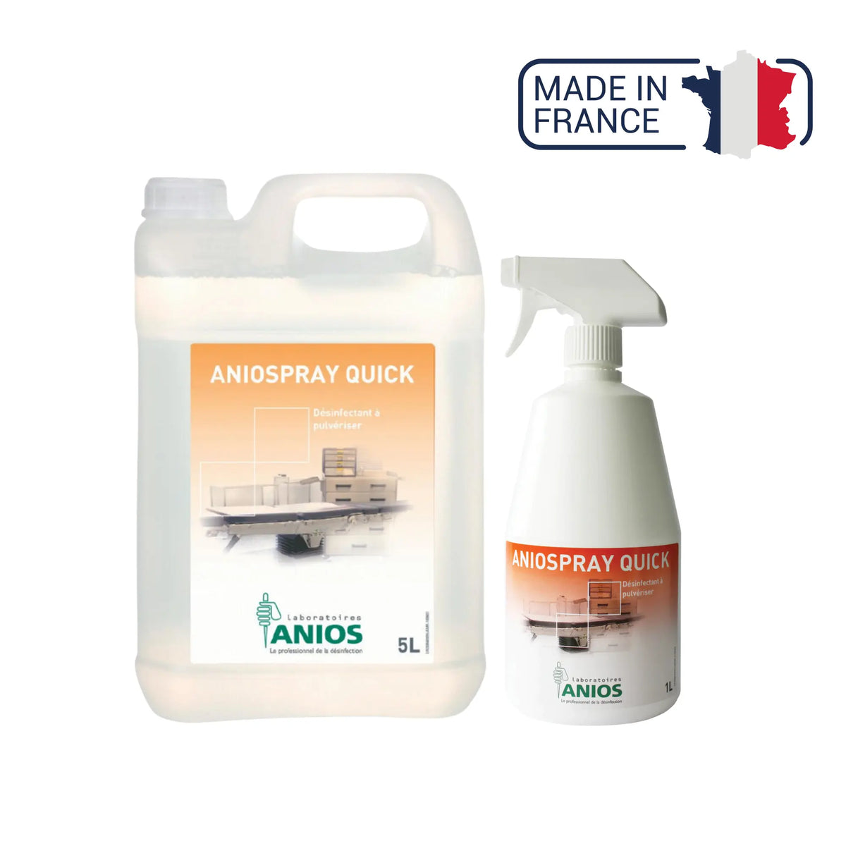 Aniospray Quick - désinfectant à action rapide - 1L ou 5L - Anios - My Médical