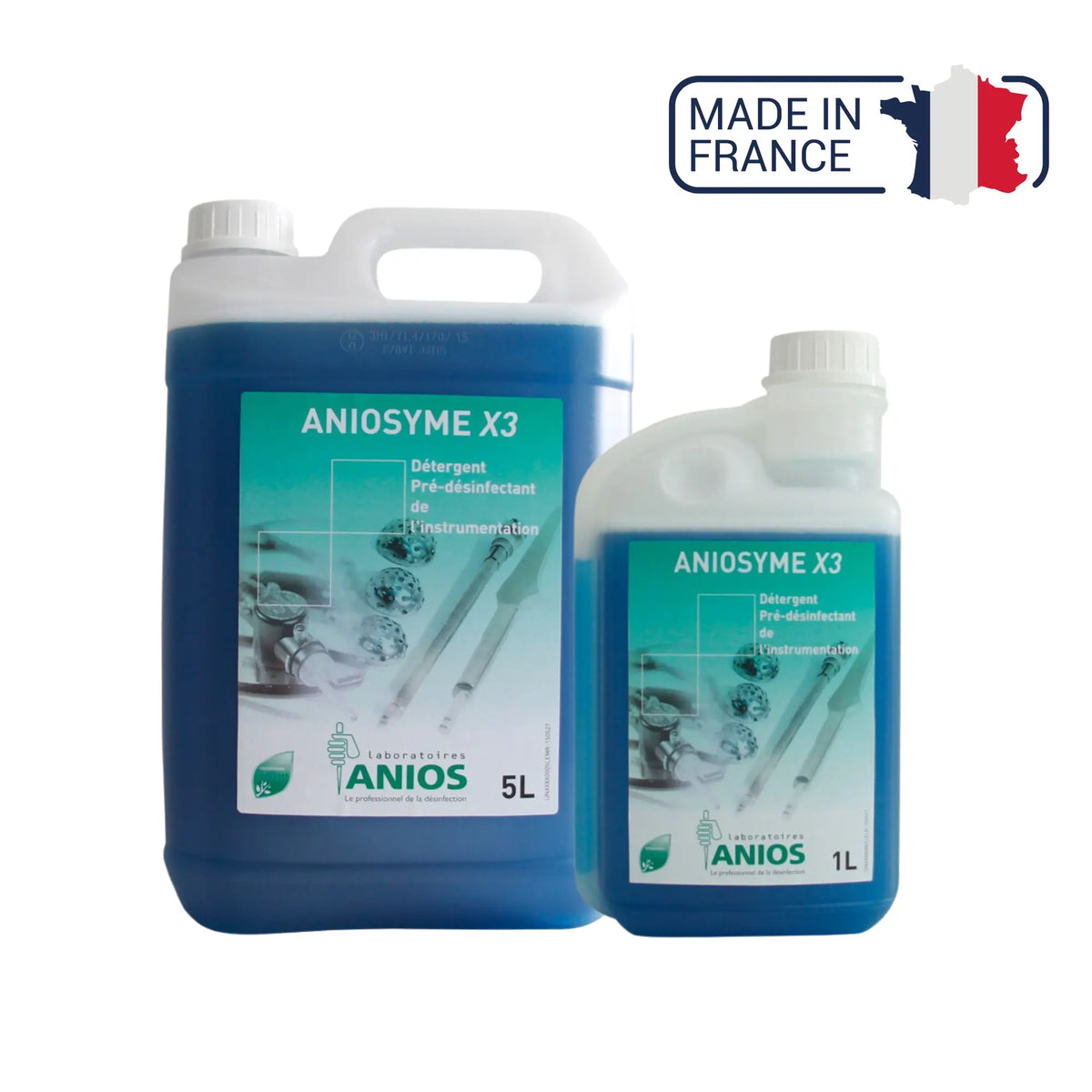 Aniosyme X3 Détergent instrumentation - Bidon de 1L ou 5L - Anios - My Médical