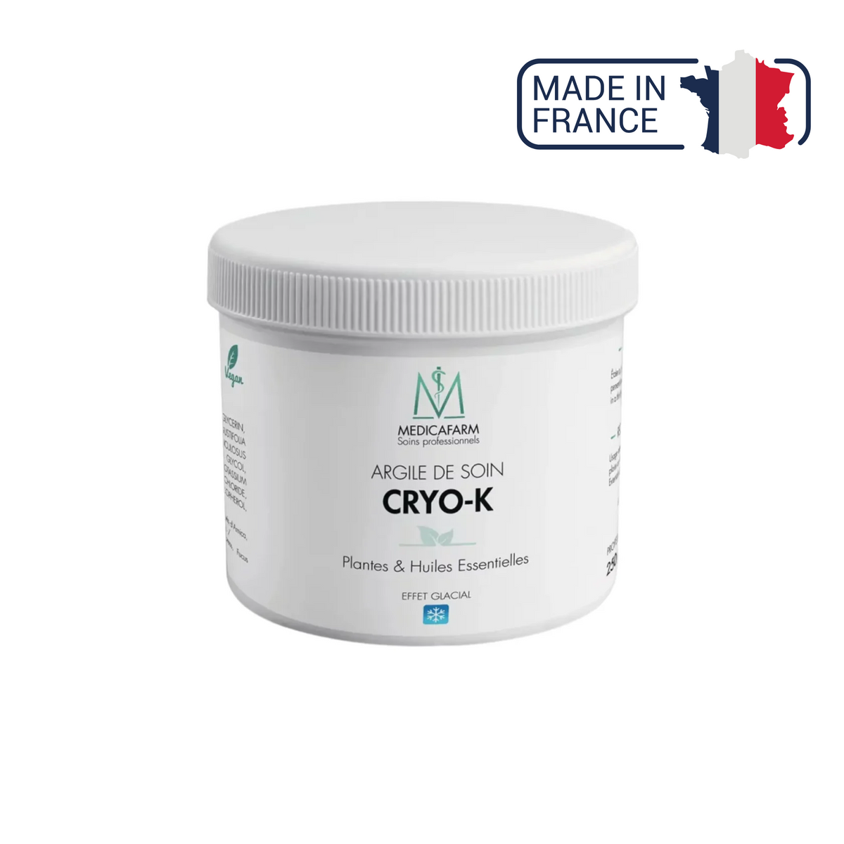 Argile de soin cryo-Argil "effet glacial" - Pot de 250g ou 500g - Medicafarm - My Médical