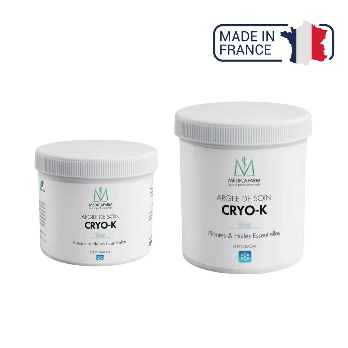 Argile de soin cryo-Argil "effet glacial" - Pot de 250g ou 500g - Medicafarm - My Médical