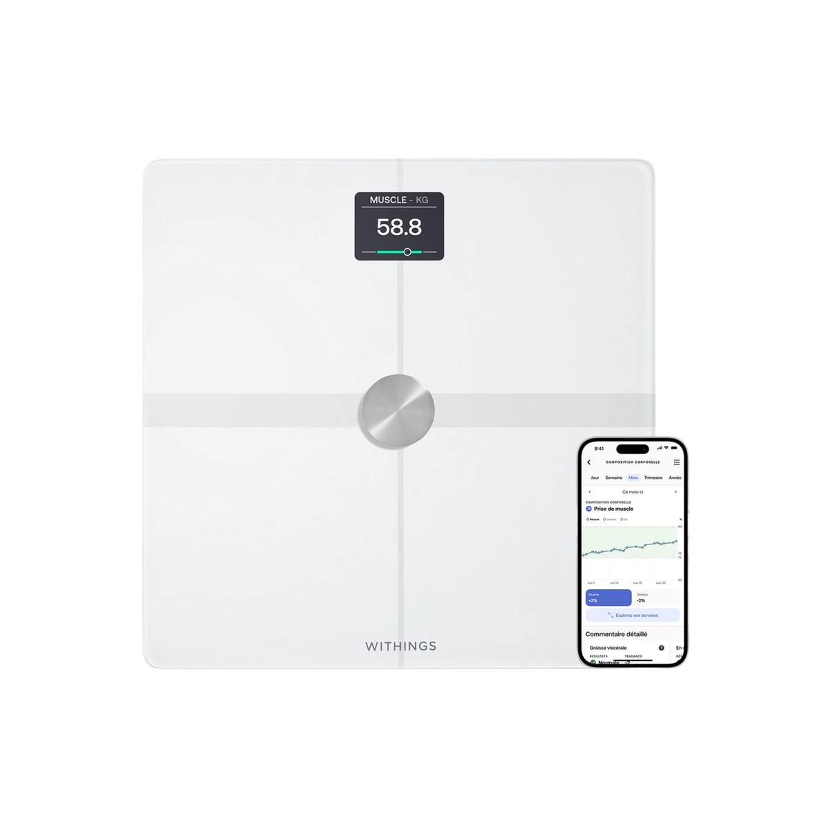 Balance Body Smart Connectée Intelligente - Bilan corporel puissant - Deux coloris - Withings - My Médical