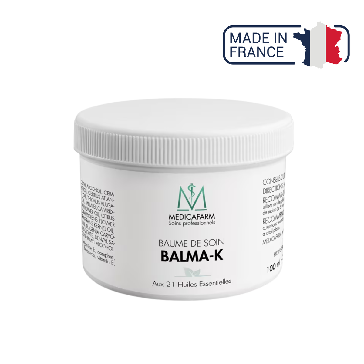 Baume de soin Balma-K - 21 Huiles essentielles - 100 ml - Medicafarm - My Médical