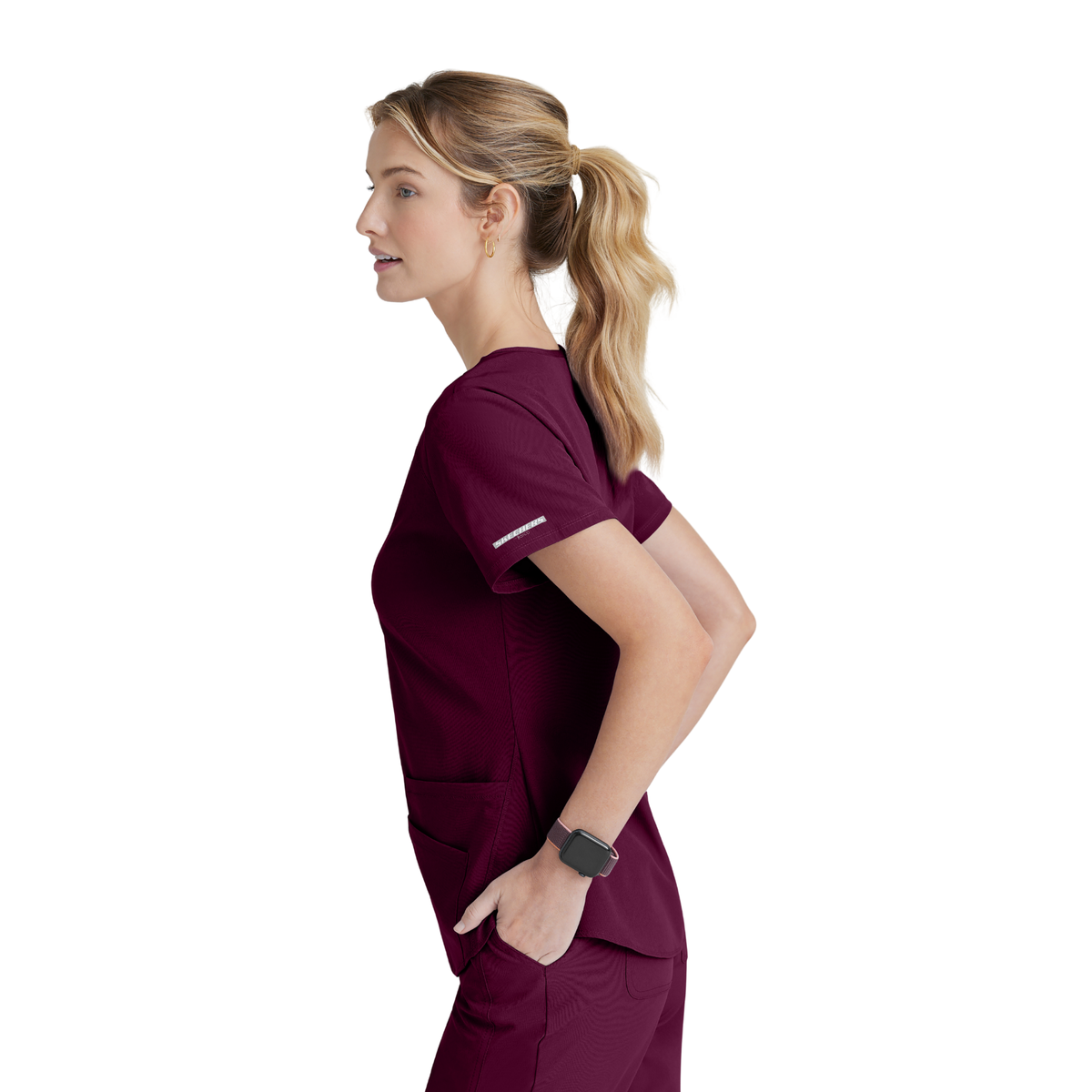 Breeze Top - Haut médical col V - Femme - Skechers SKECHERS