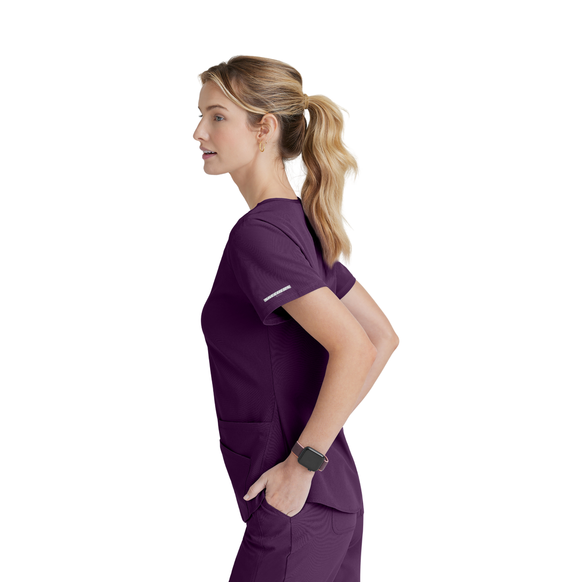 Breeze Top - Haut médical col V - Femme - Skechers SKECHERS