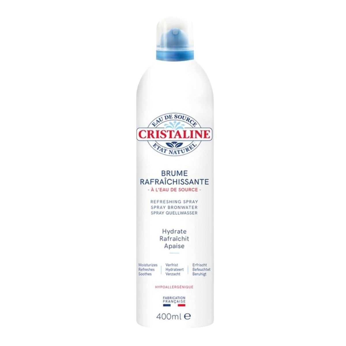 Brumisateur d'eau de source - 2 contenances - Cristaline