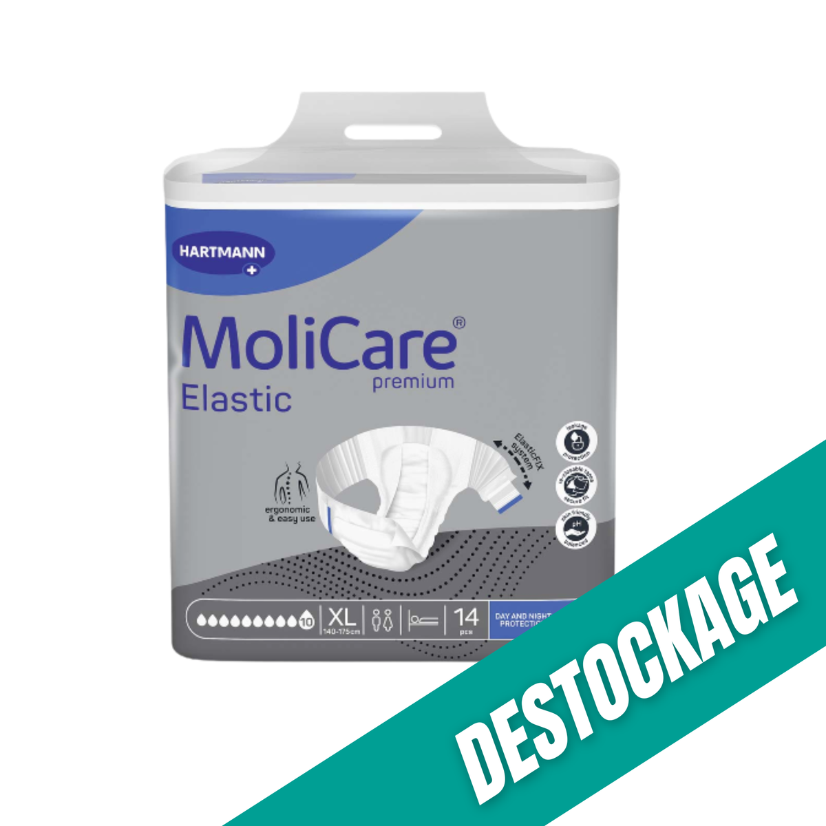 Change Molicare Premium Elastic - 10 gouttes - XL - Hartmann // Destockage - My Médical