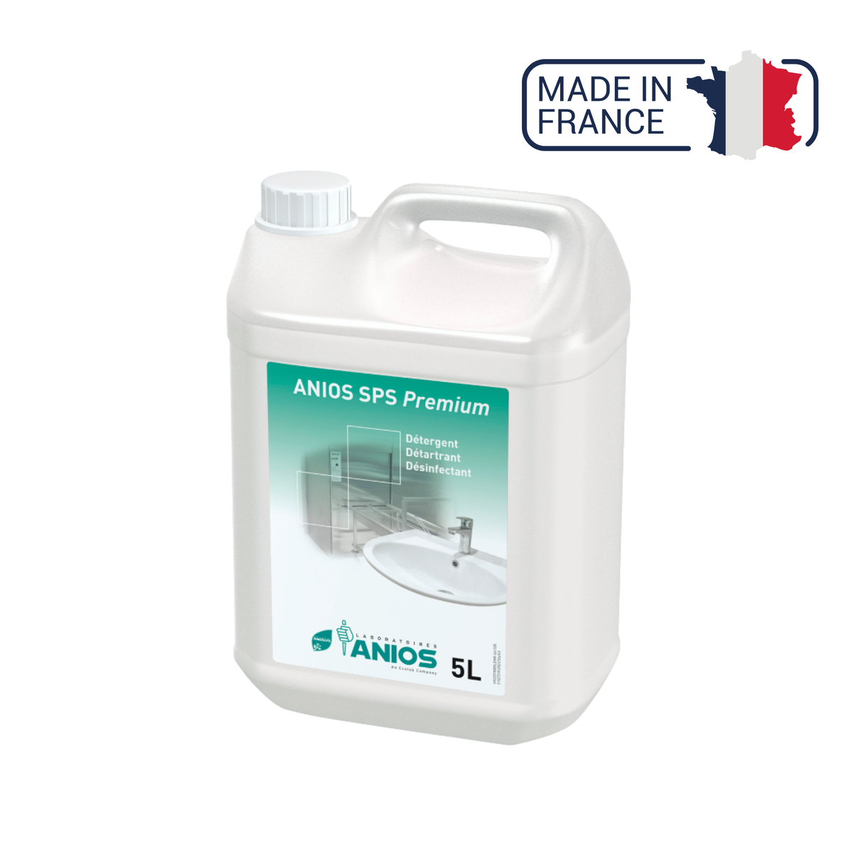 Anios SPS Premium - Détergent, détartrant, désinfectant Sanitaires - 2 contenances - Anios - My Médical