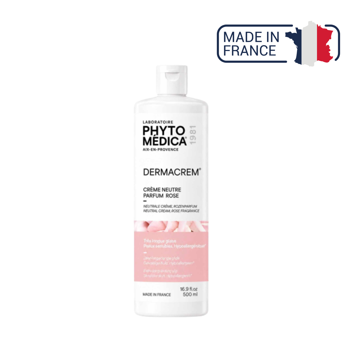 Dermacrem® - Crème de massage neutre hypoallergénique - Parfum Rose - Phytomedica