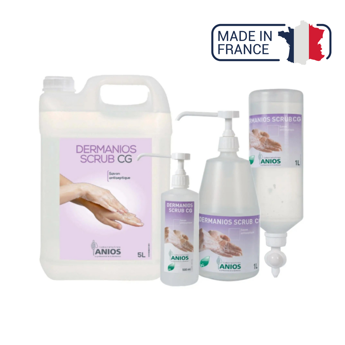 Dermanios Scrub CG savon antiseptique - Différentes tailles - Anios - My Médical
