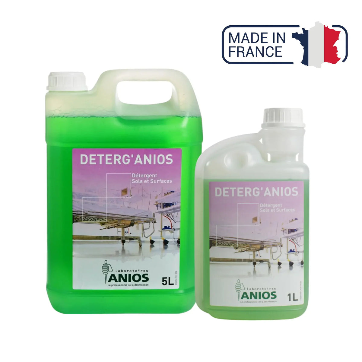 Deterg'anios - Sols et Surfaces - Effet mouillant, dispersant et solubilisant - 1L ou 5L - Anios - My Médical