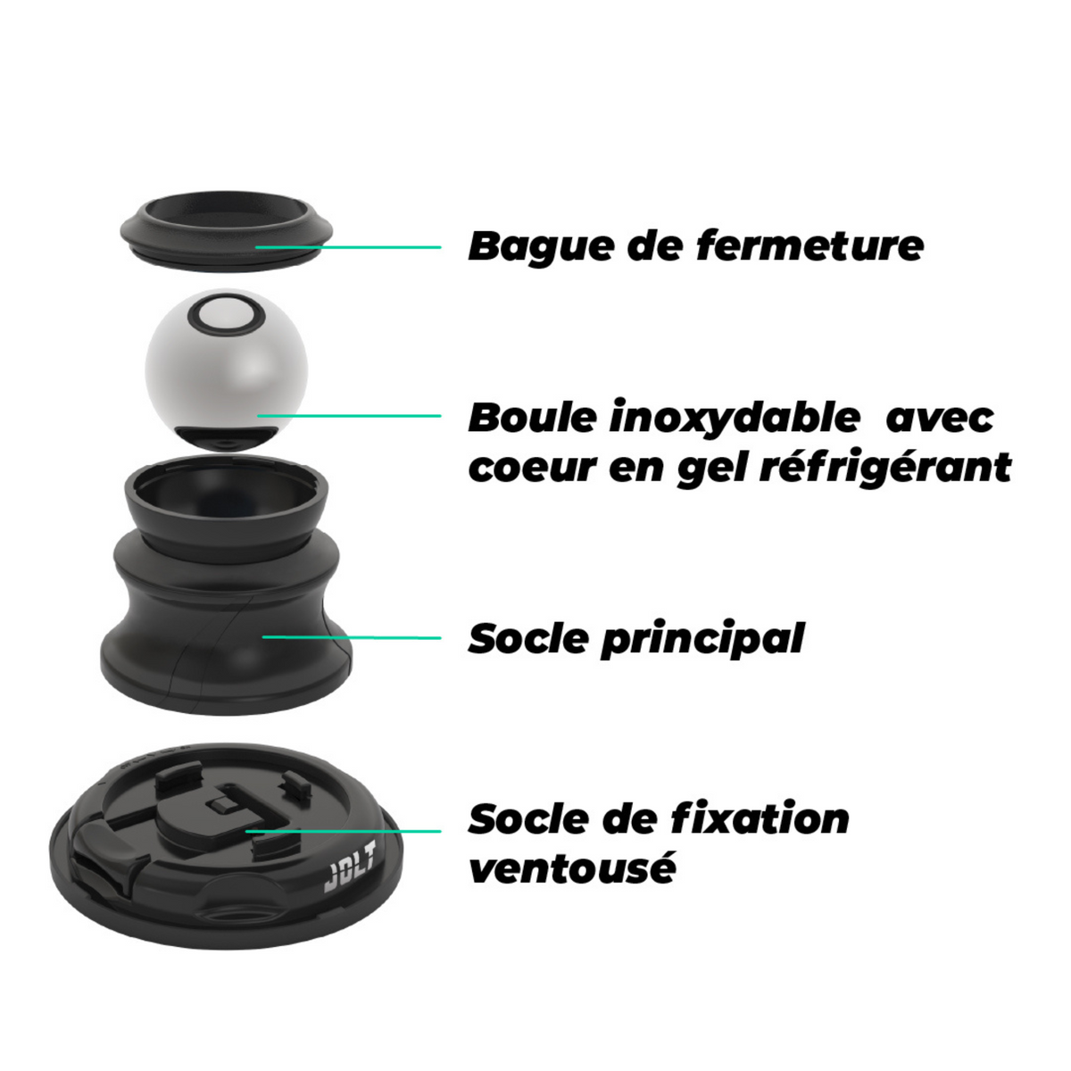 Dot Wall - Boule de massage 3 en 1 - Ø 8 cm - Jolt - My Médical
