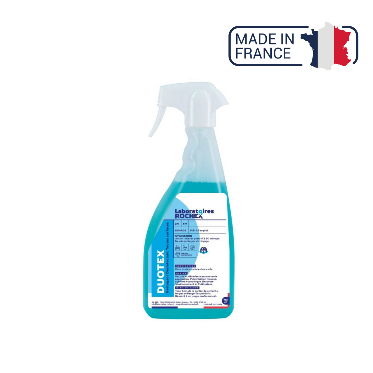 Duotex - Détergent désinfectant sans aldéhyde - 2 contenances - My Médical