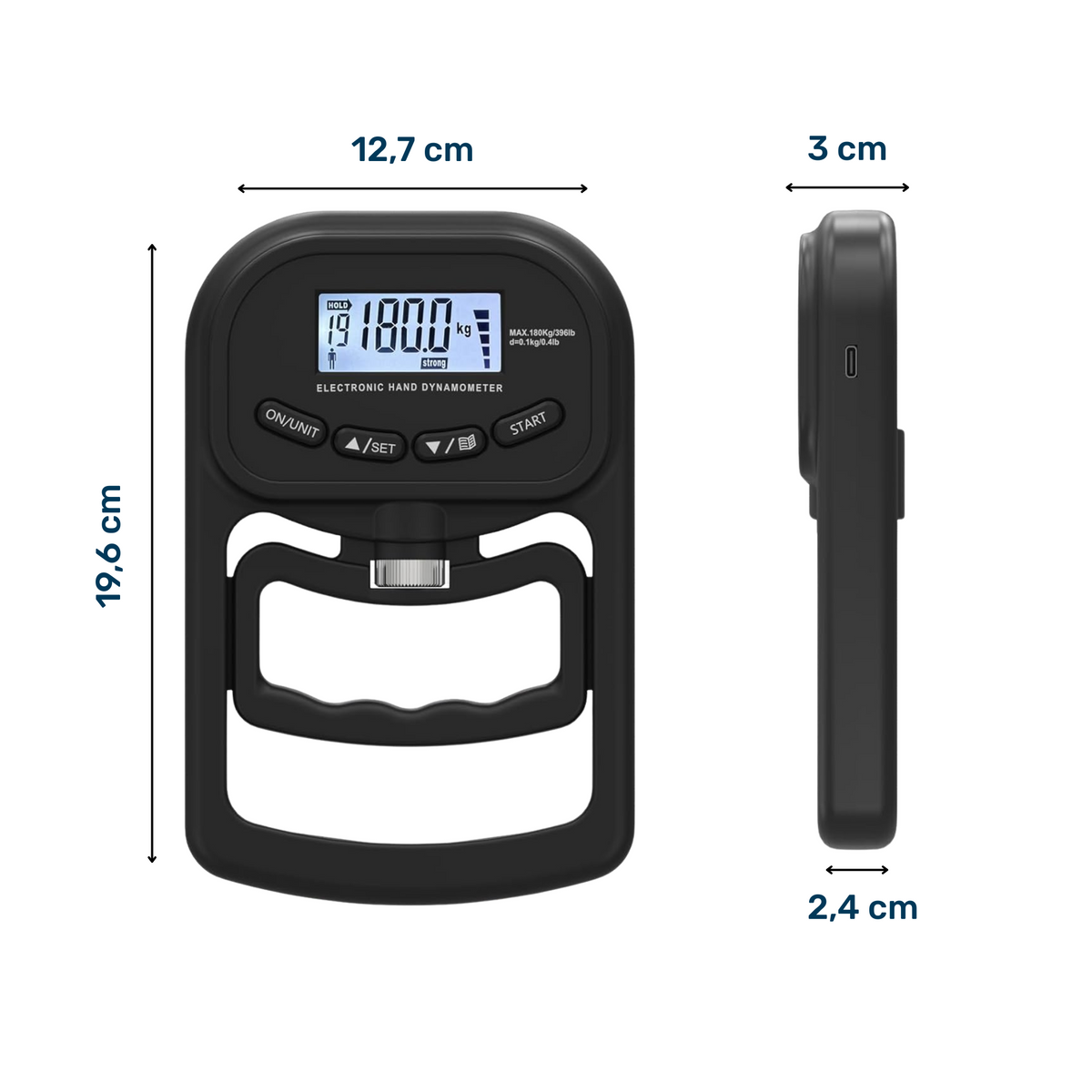 Dynamomètre Électronique Rechargeable - Testeur de Force - My Médical