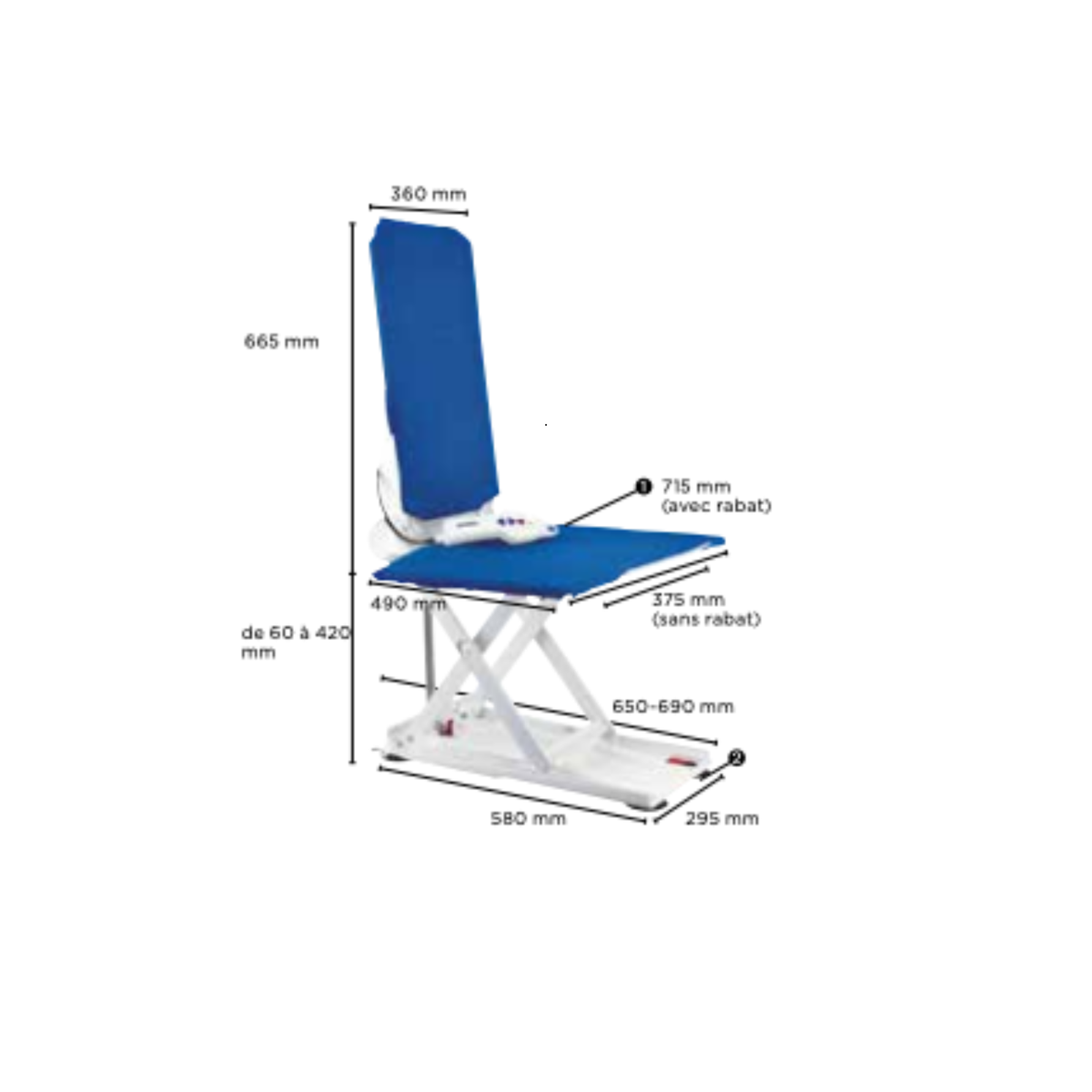 Elévateur de bain Aquatec Orca - Invacare - My Médical