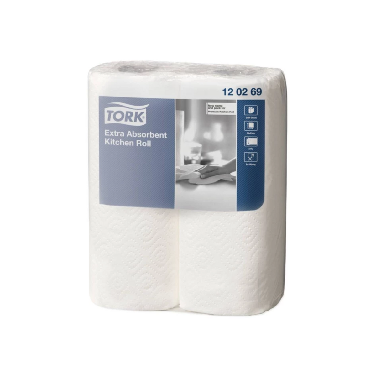 Essuie-tout 64F Extra Absorbant - 2 Rouleaux - TORK - My Médical