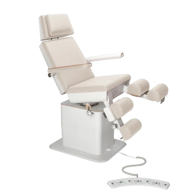 Fauteuil de pédicurie - MOON - Relevage électrique - Filaire - Ruck My Podologie  Naturel-3-moteurs-Blanc