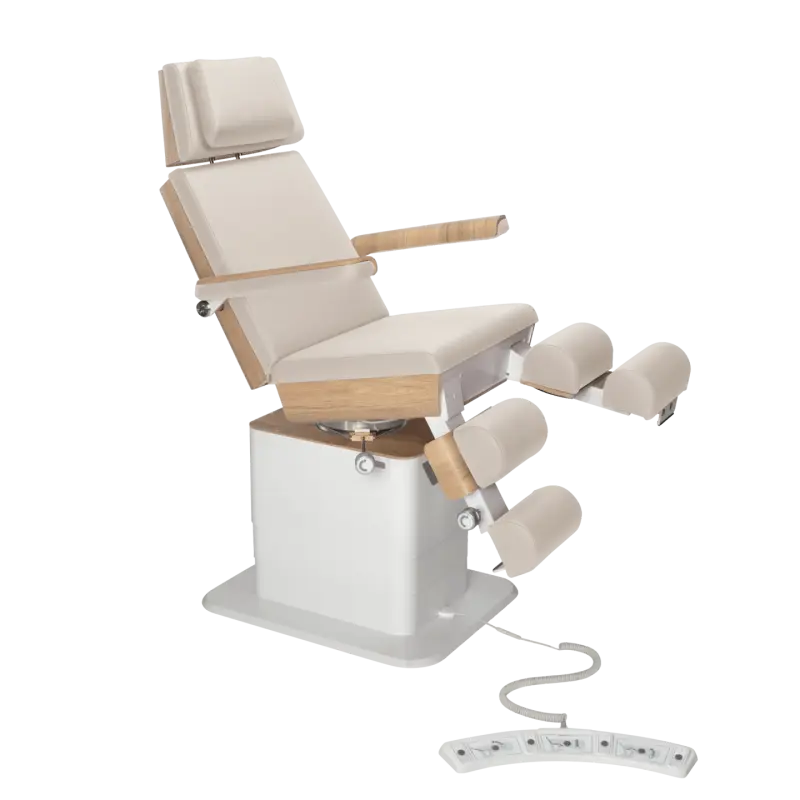 Fauteuil de pédicurie - MOON - Relevage électrique - Filaire - Ruck My Podologie  Naturel-3-moteurs-Chêne