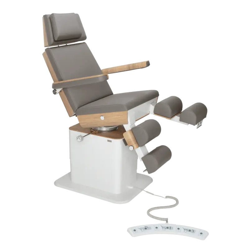Fauteuil de pédicurie - MOON - Relevage électrique - Filaire - Ruck My Podologie  Pierre-3-moteurs-2-Chêne