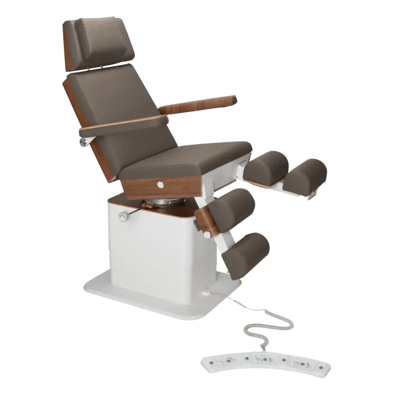Fauteuil de pédicurie - MOON - Relevage électrique - Filaire - Ruck My Podologie  Expresso-3-moteurs-2-Noyer