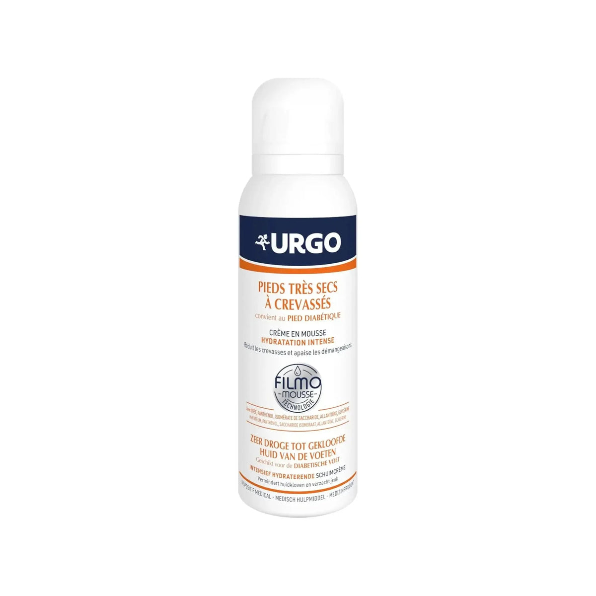 Filmomousse - Hydratation intense pieds très secs à crevassés - 2 contenances - Urgo Peclavus 