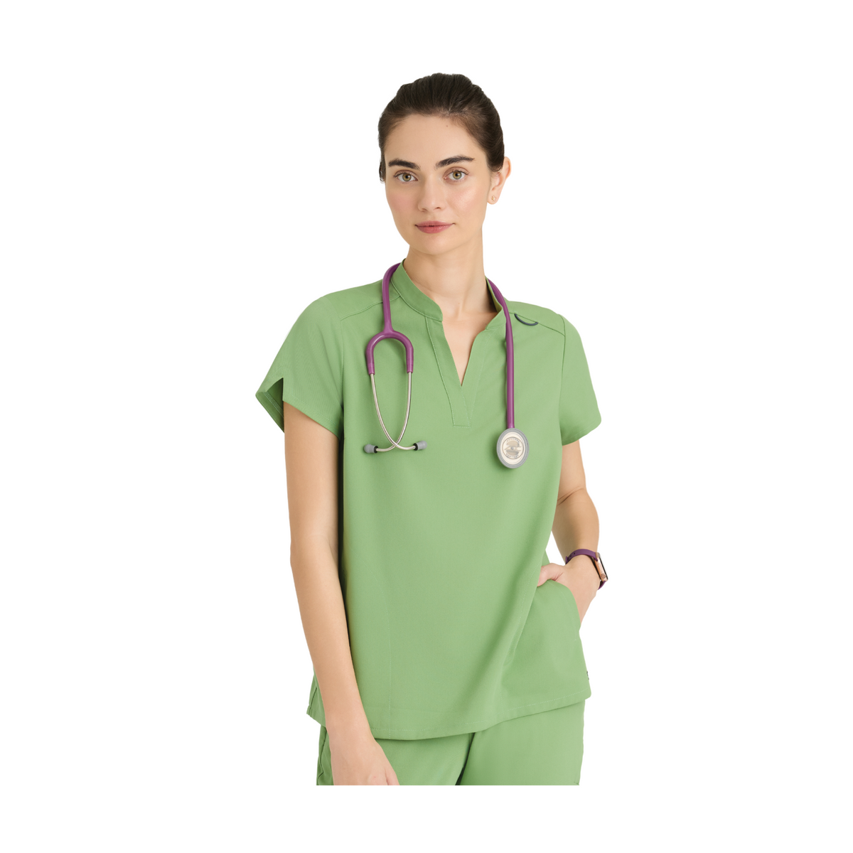 Flora - Tunique col à bande - Femme - Grey’s Anatomy Stretch GREYS ANATOMY STRETCH