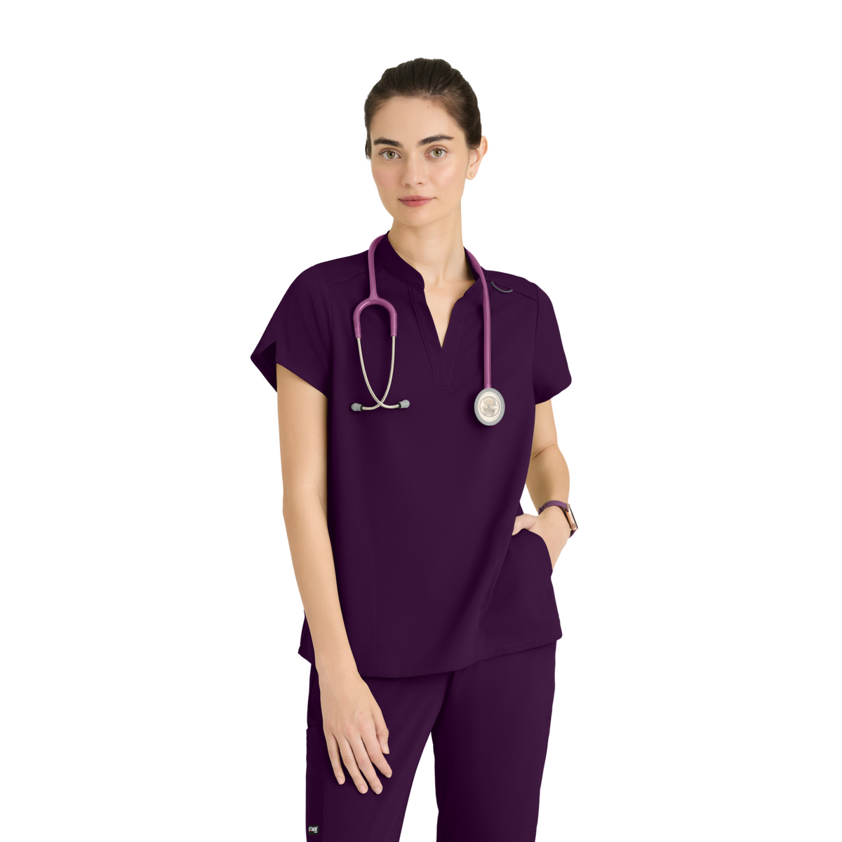 Flora - Tunique col à bande - Femme - Grey’s Anatomy Stretch GREYS ANATOMY STRETCH