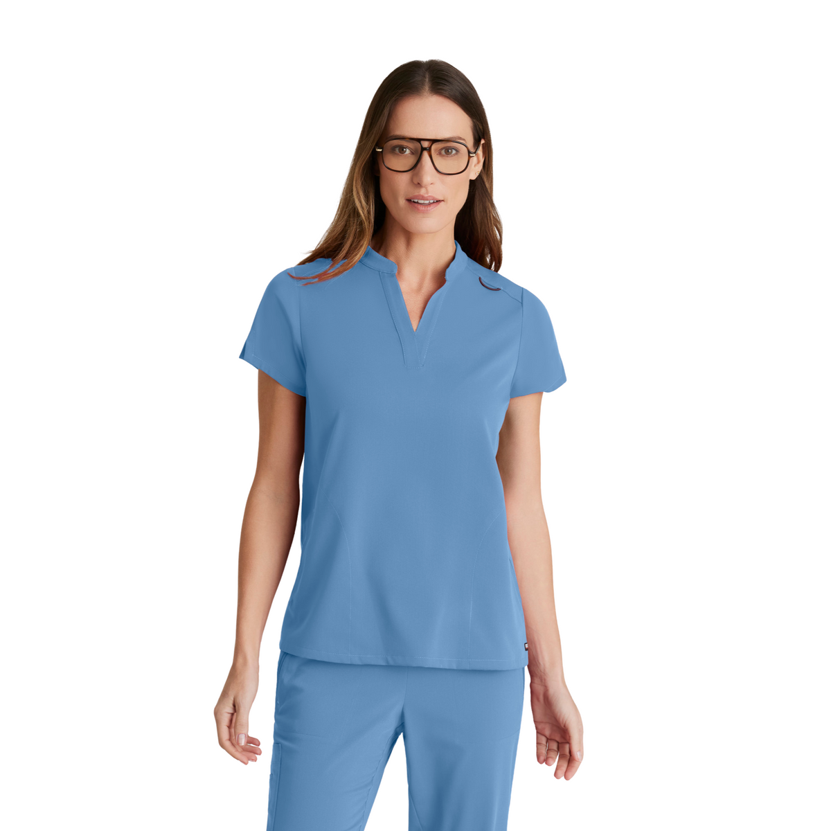 Flora - Tunique col à bande - Femme - Grey’s Anatomy Stretch GREYS ANATOMY STRETCH Bleu Ciel / XL