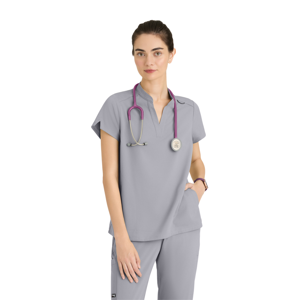 Flora - Tunique col à bande - Femme - Grey’s Anatomy Stretch GREYS ANATOMY STRETCH