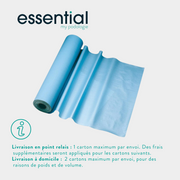 6 rouleaux Draps d'examen plastifié bleus gaufrés - 180 formats - 50 x 38 cm - Essential - My Médical