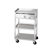 Guéridon Stainless MB-TD - 3 plateaux + 1 tiroir - Chattanooga® - My Médical