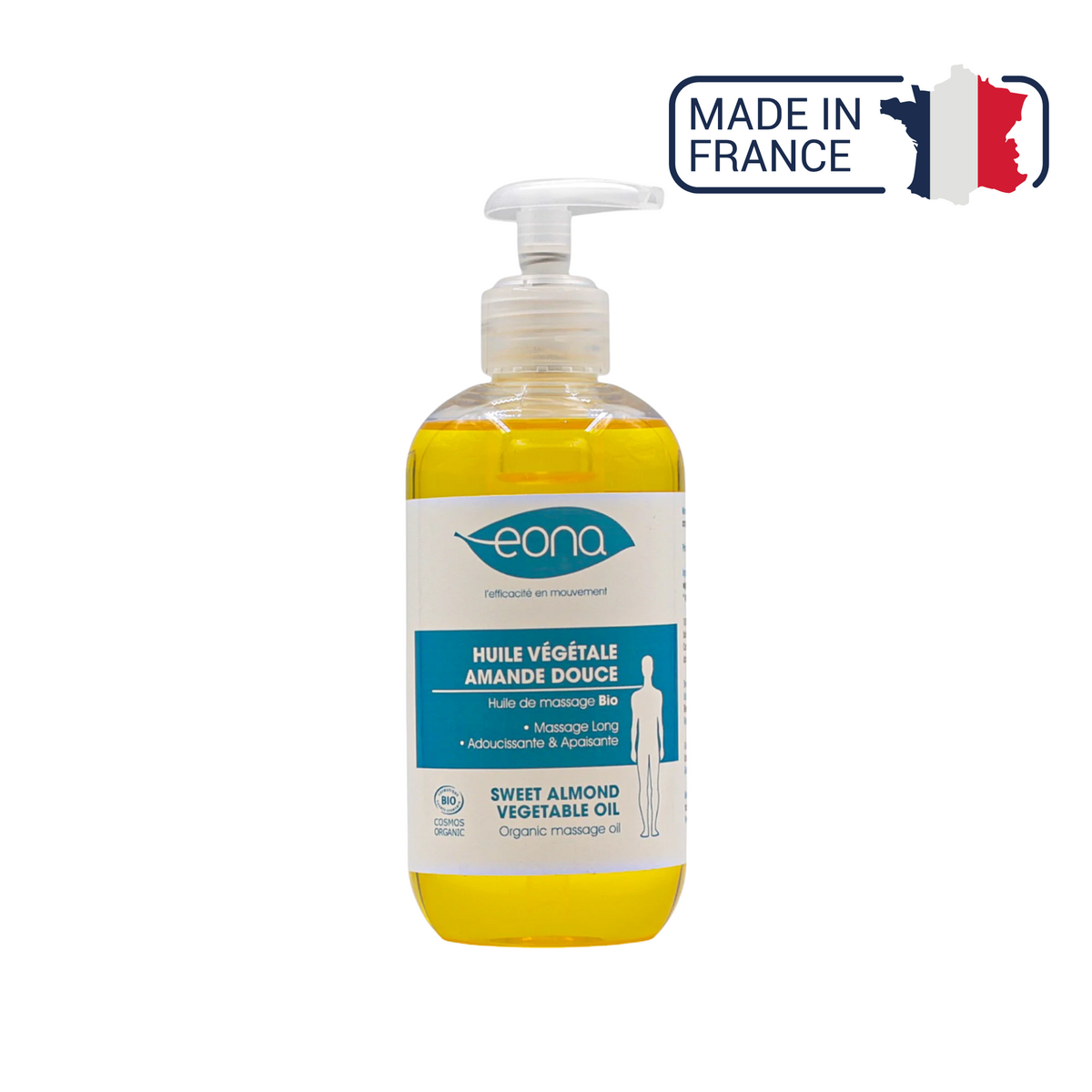 Huile de massage - Amande douce - 250 ml - Bio - Eona - My Médical
