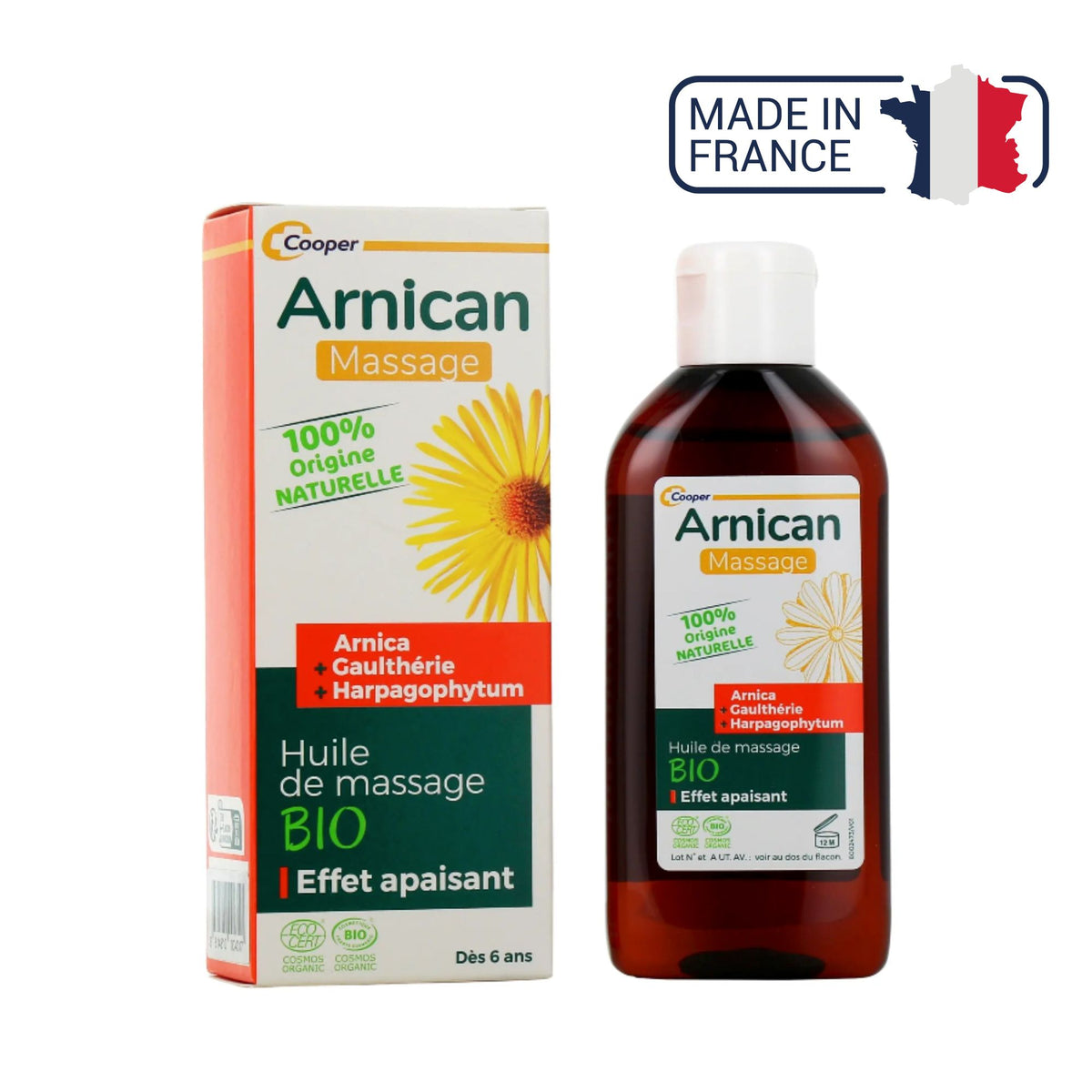 Huile de massage Bio Arnican - 2 contenances - Cooper - My Médical