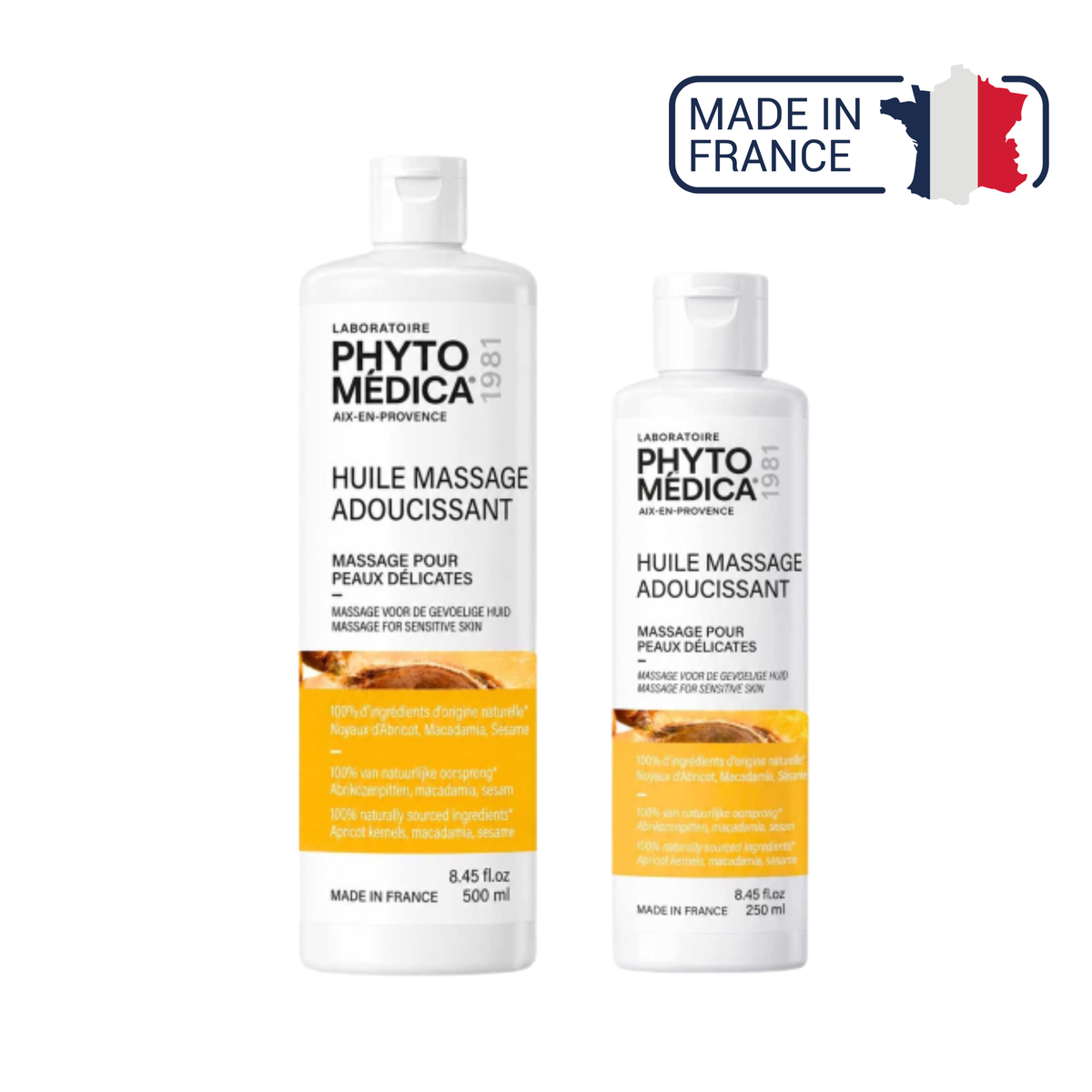 Huile fluide de Massage Adoucissant - Macadamia - deux contenances - Phytomedica
