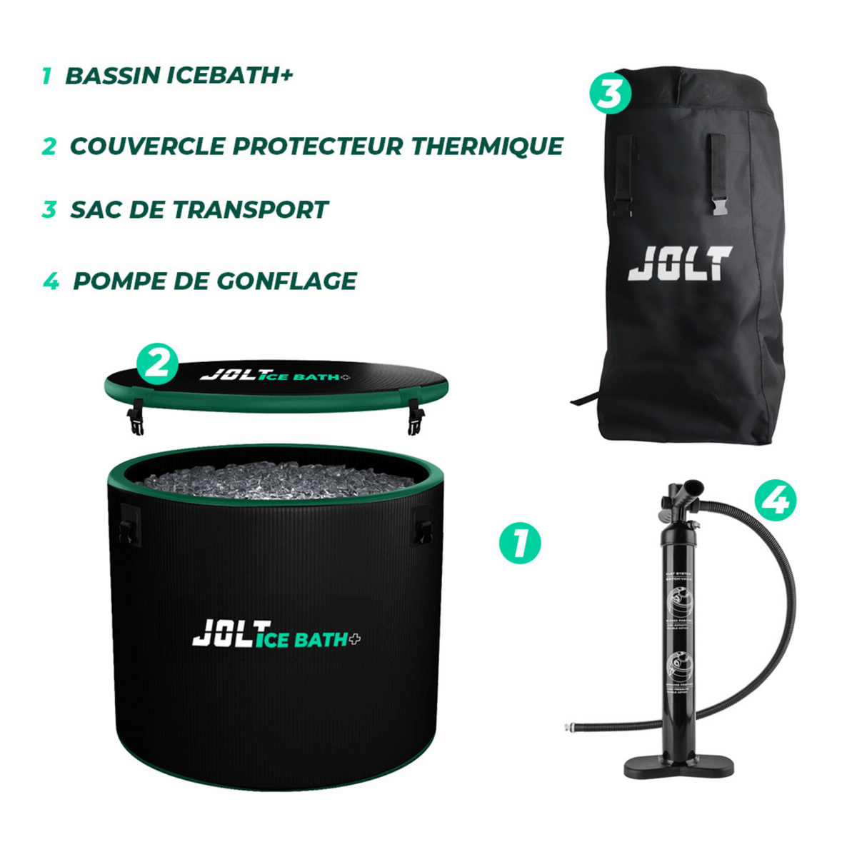 Ice Bath+ - Bassin portable 440L - Jolt - My Médical